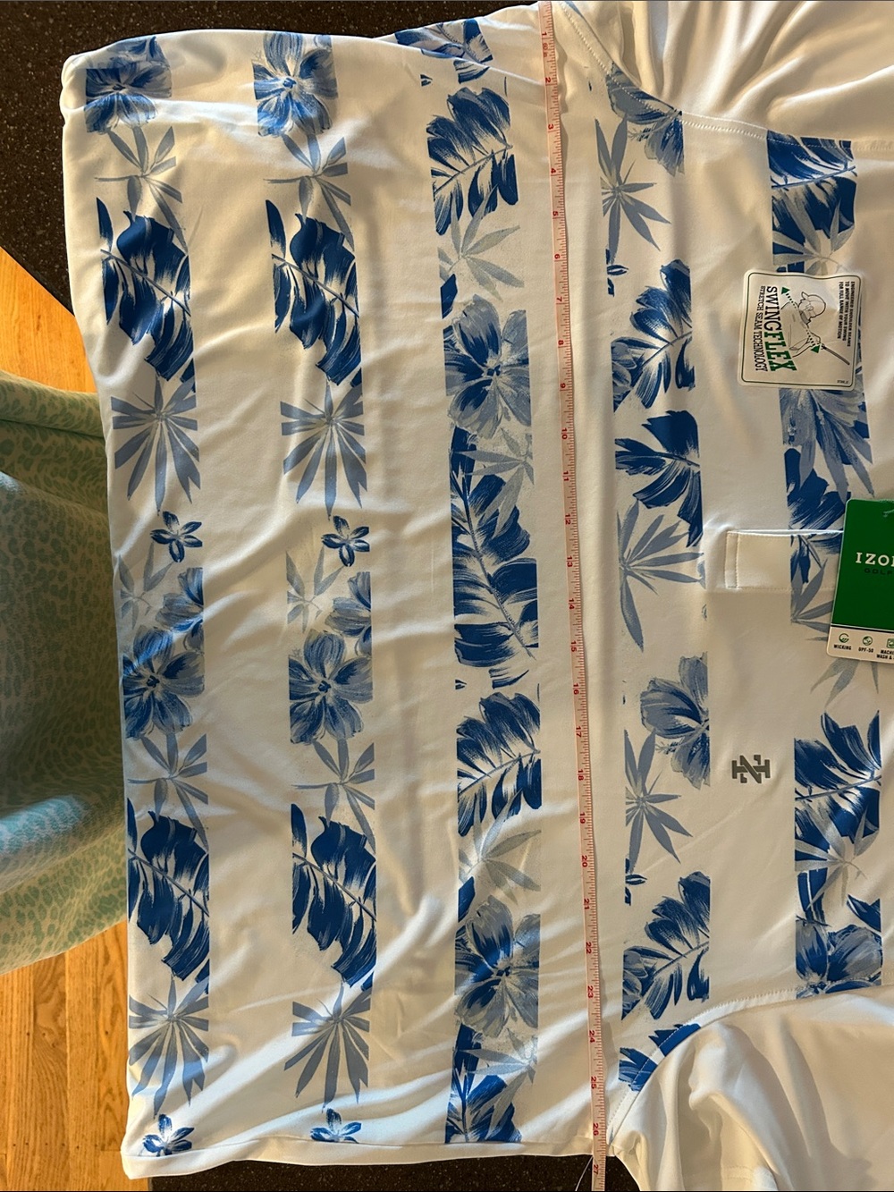 Izod White Polo with Blue Floral Stripe Print
Size => XXL - Picture 10 of 12